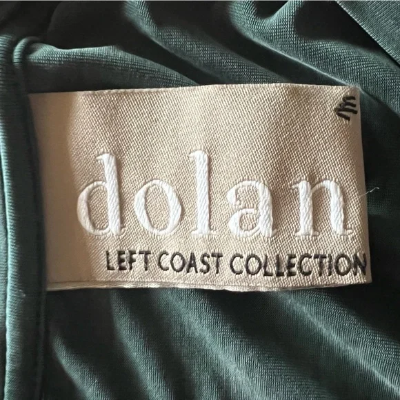 🍀Anthropologie Dolan V-Neck 3/4 Sleeve Green Soft Dress w Pockets 👗 - Picture 4 of 5